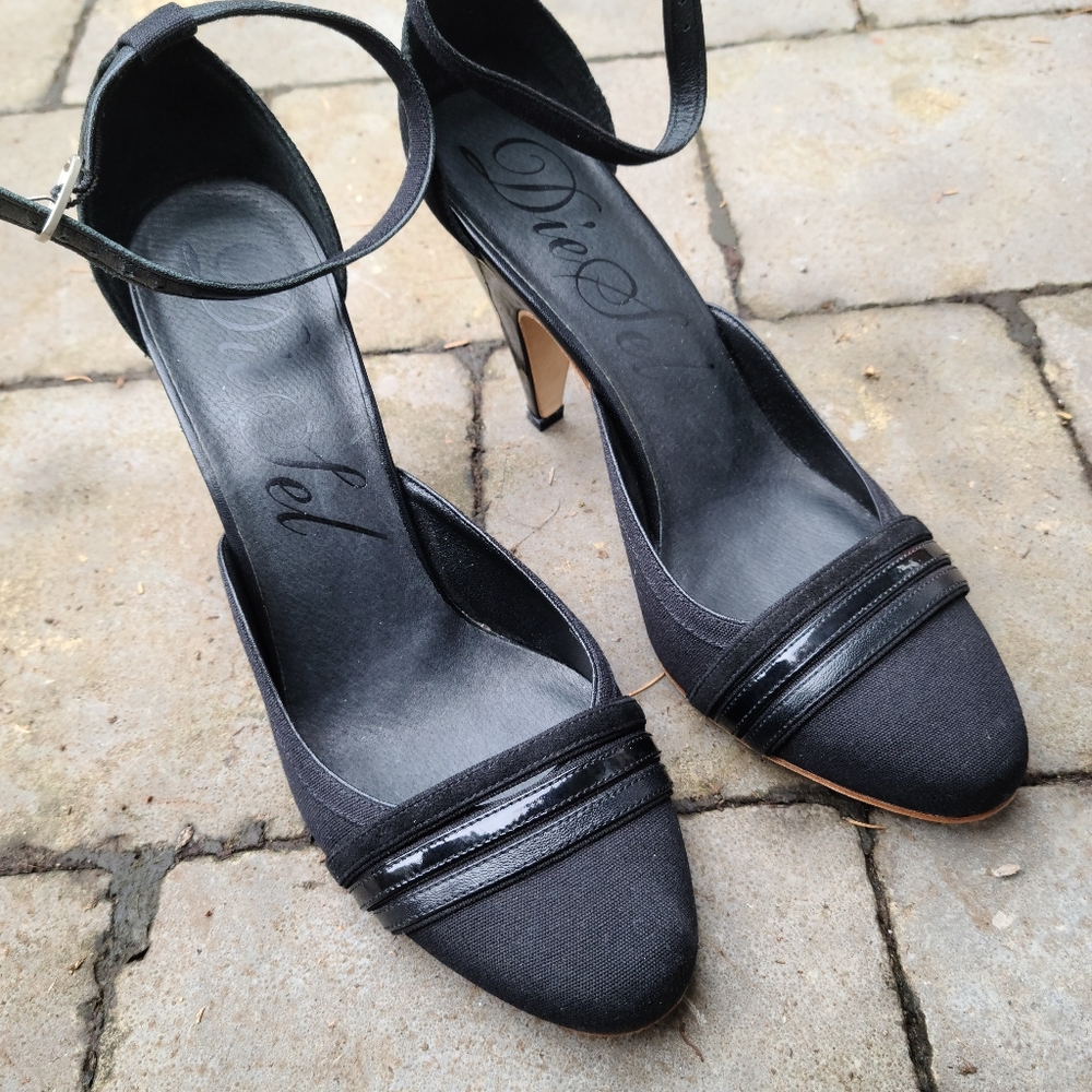 Black heels with ankle strap